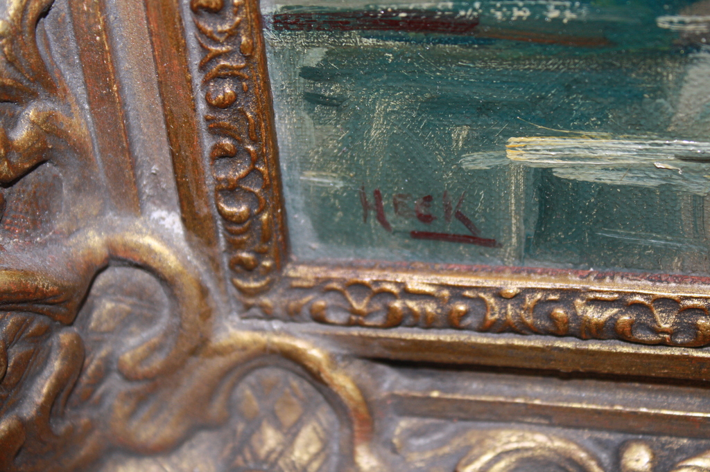 STRAATJE met PERSONEN van THOMAS van HECK schilder van de biesbosch kopen? Bied vanaf 1!