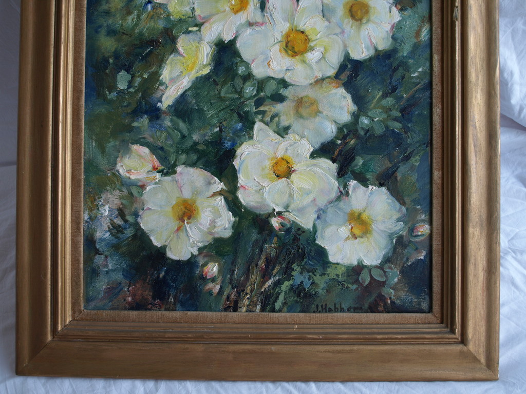 Onduidelijke signatuur : Olieverf op doek – Bloesem – ingelijst – ca 1925  kopen? Bied vanaf 75!