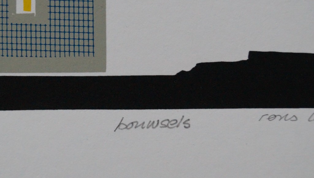 Rens Labruyere - gesigneerde zeefdruk - bouwsels kopen? Bied vanaf 20!