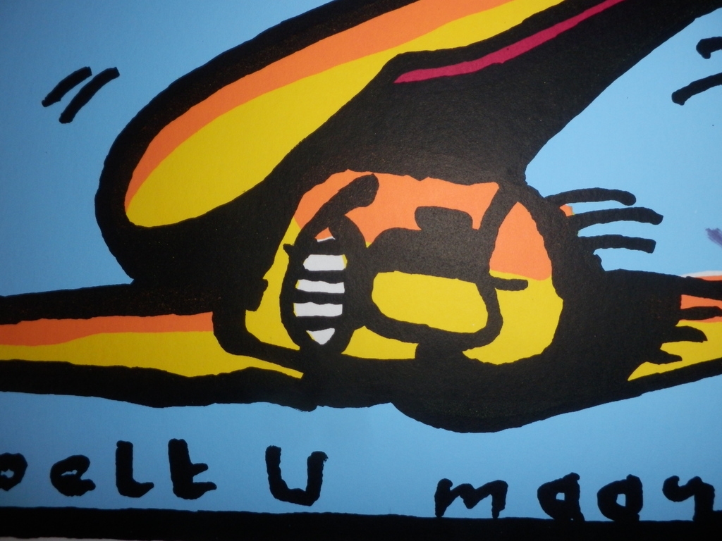 HERMAN BROOD, Gelimiteerde en HANDGESIGNEERDE Zeefdruk  SPOELT U MAAR kopen? Bied vanaf 89!