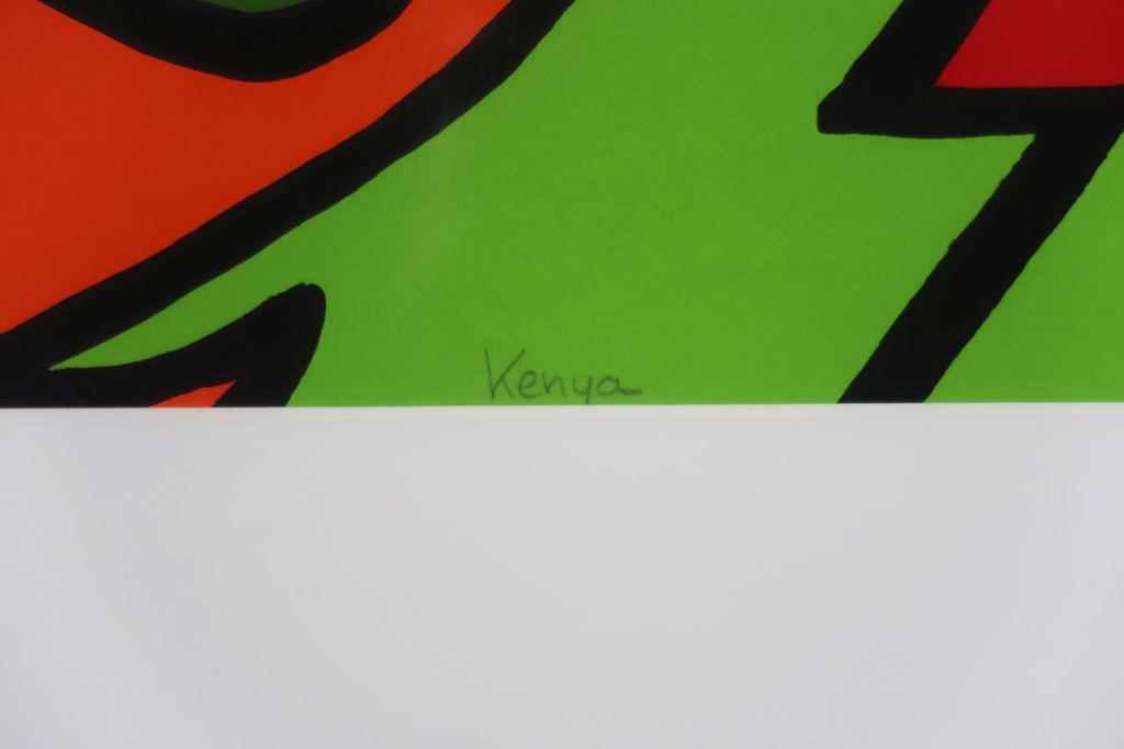 Shunyam: Zeefdruk, Kenya - Ingelijst (groot) kopen? Bied vanaf 100!