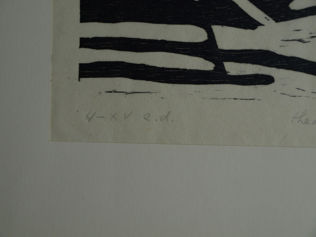 Frits Vanèn :  Houtsnede – Theater II – 1961 – oplage 15 ex. kopen? Bied vanaf 1!