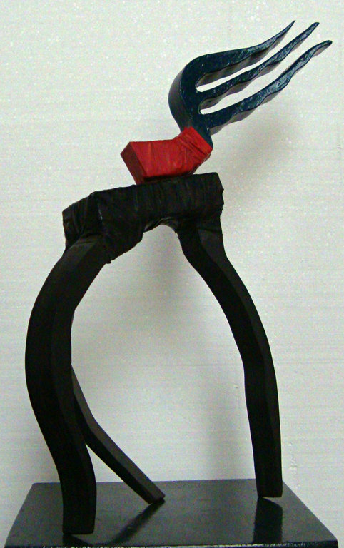 Adri A. C. de Fluiter: object hout/rubber:Dishing-little blue kopen? Bied vanaf 195!