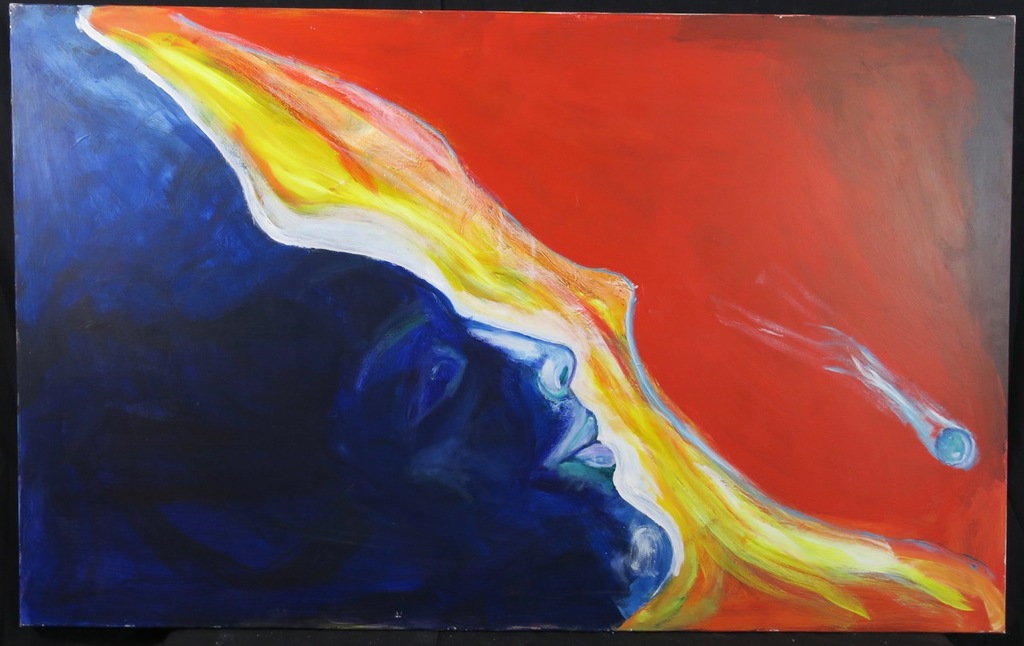 Botty Sanches: Acryl op doek, Vrouw (Zeer Groot) kopen? Bied vanaf 50!