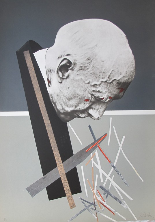 'Hombre Perfil' - kleurenlithografie, gesigneerd, oplage 75 ex.  kopen? Bied vanaf 100!