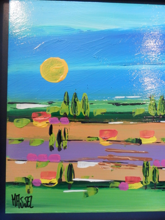 AD van HASSEL Schilderij in baklijst LANDSCAPE  PROVENCE  Handgesigneerd kopen? Bied vanaf 55!