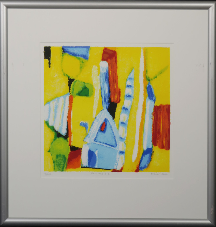 Saskia Bremer: Zeefdruk, New age b.3. - Ingelijst kopen? Bied vanaf 20!