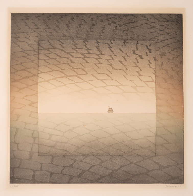 Jean Solombre: Ets en aquatint, Ship on pavement kopen? Bied vanaf 1!