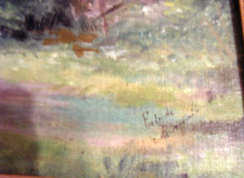 Marguerite Arosa (1854-1903)  Landschap - olieverf op doek. kopen? Bied vanaf 45!