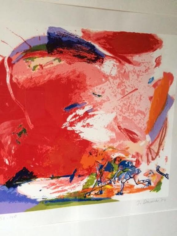 Jan van Diemen Zeefdruk Titel - Dameshockey-  In aluminium lijst kopen? Bied vanaf 45!