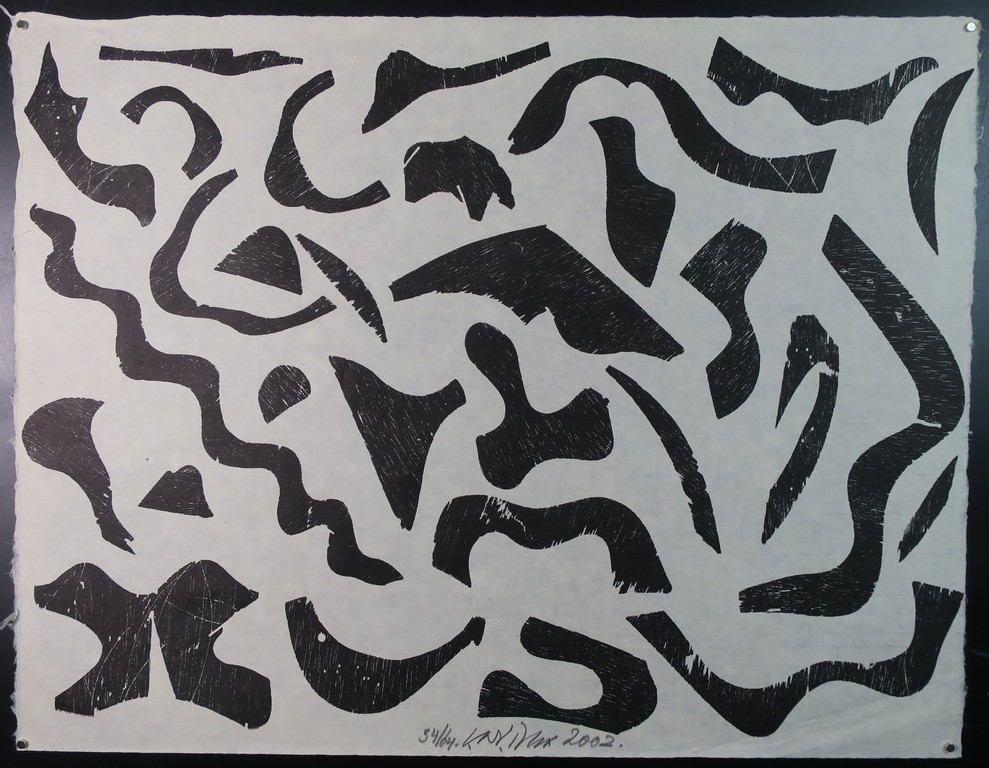 Carel Visser: Houtsnede op Rijstpapier, Zwart kopen? Bied vanaf 100!