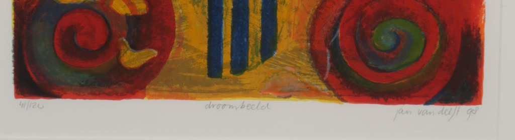 Jan van Delft: Zeefdruk, Droombeeld - Ingelijst kopen? Bied vanaf 20!