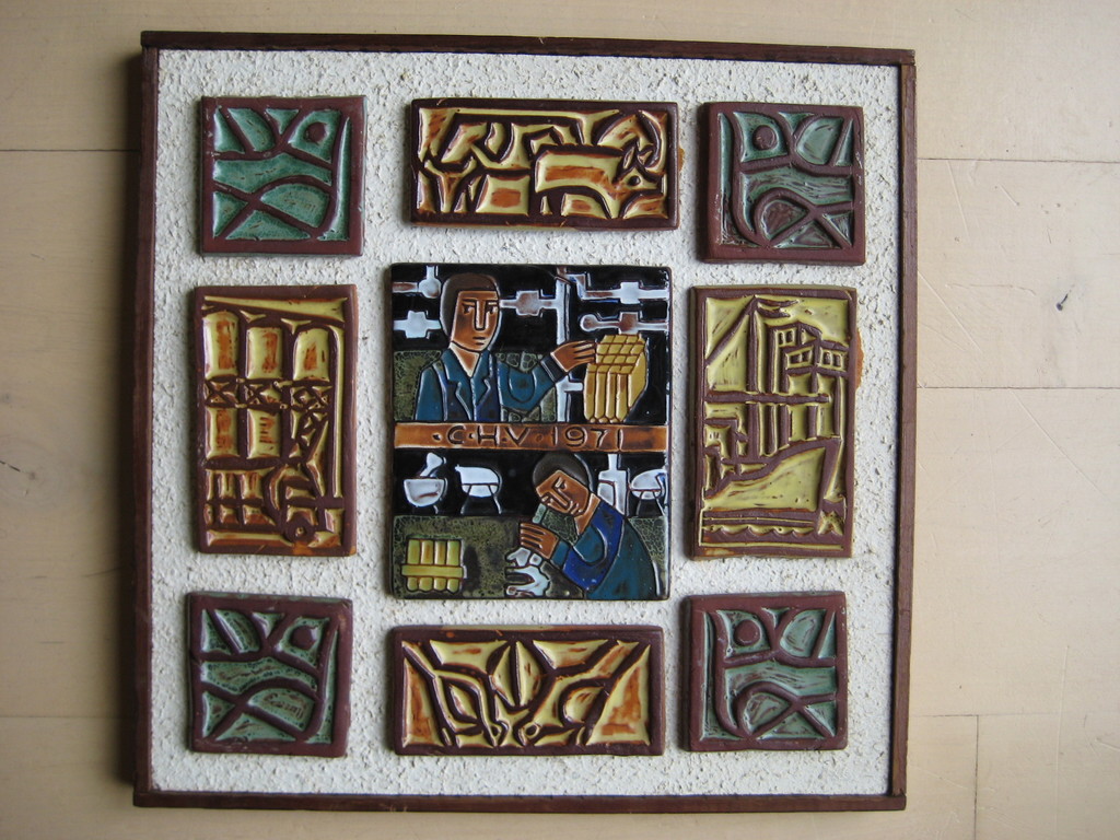 Henk Potters keramiek 2 stuks tegeltableau kopen? Bied vanaf 1!