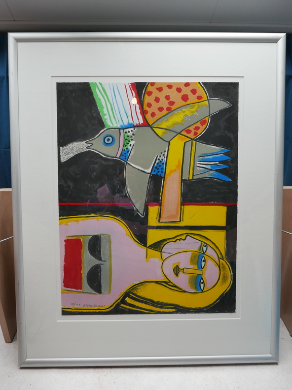Corneille Groot litho in aluminium lijst kopen? Bied vanaf 260!