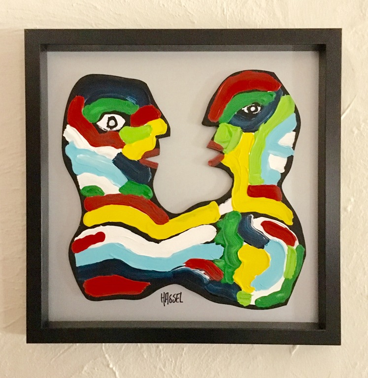 AD VAN HASSEL, 'Love' - schilderij: acrylverf op MDF (incl. lijst) kopen? Bied vanaf 59!