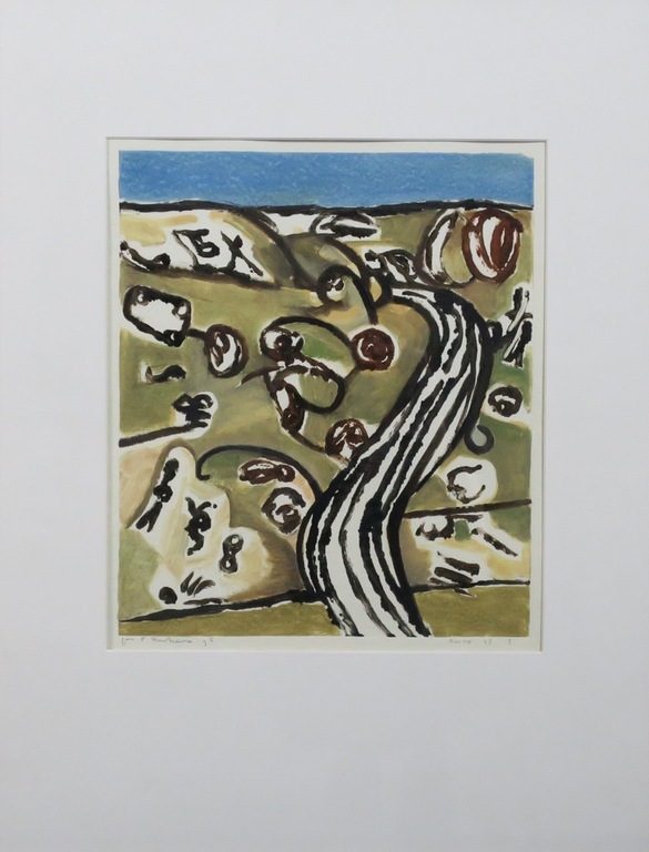 Jan Hartzema: Monotype, Route 28 - Ingelijst kopen? Bied vanaf 20!