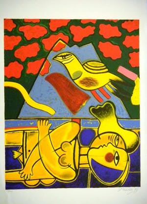 Corneille - Corneille zeefdruk 'Fuji' kopen? Bied vanaf 250!