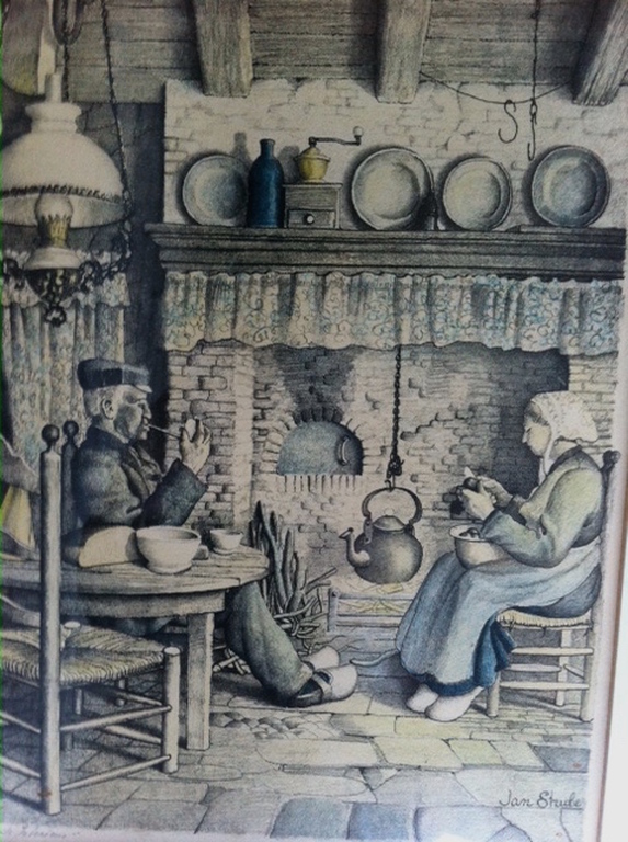 Prachtige litho JAN STRUBE 42 x 33 cm- kopen? Bied vanaf 60!