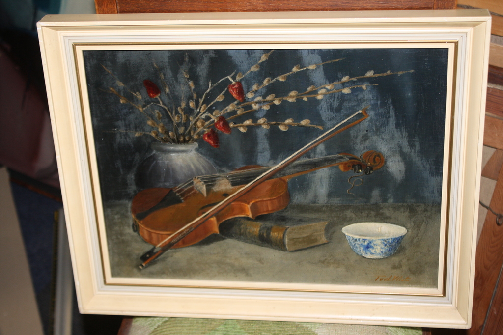 STILLEVEN MET VIOOL EN CHINESE KOM door VAN DER VLIST verkocht voor € 39!