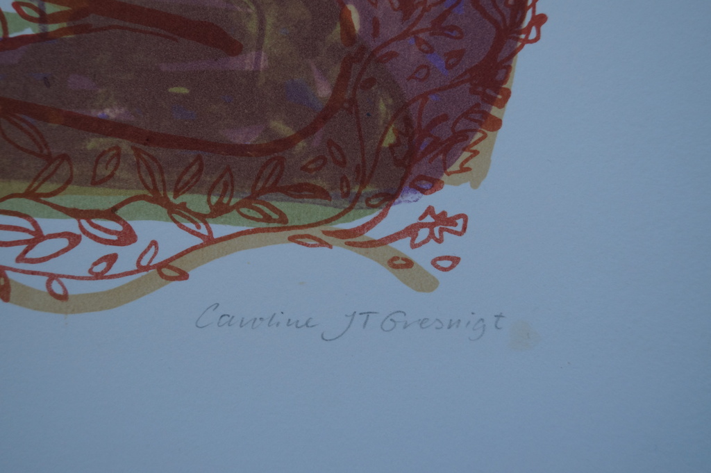 Caroline J.T. Gresnigt - gesigneerde litho - 6 ex. kopen? Bied vanaf 1!