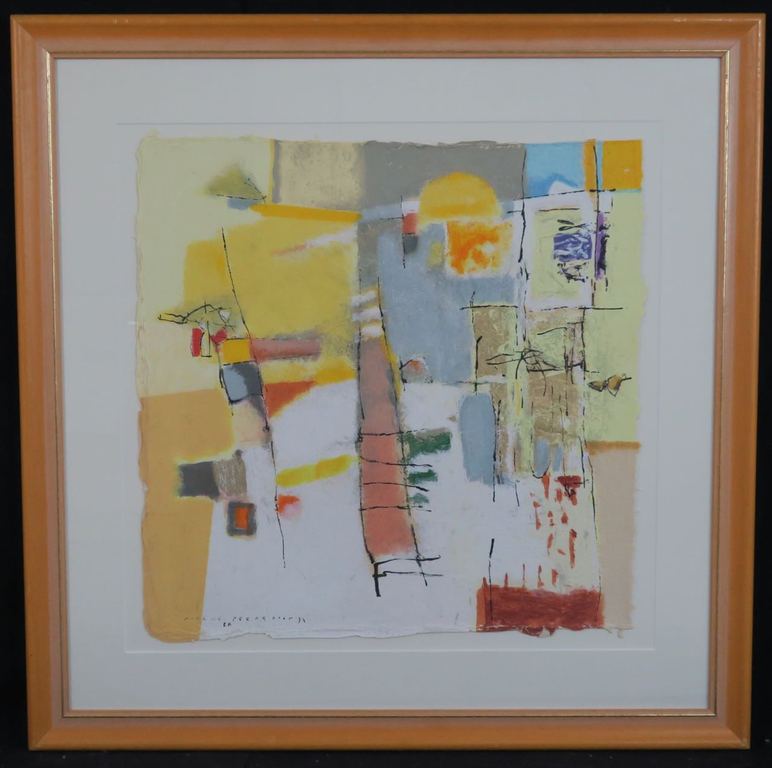 Anneke Peereboom: Zeefdruk, Sunny side I - Ingelijst kopen? Bied vanaf 40!