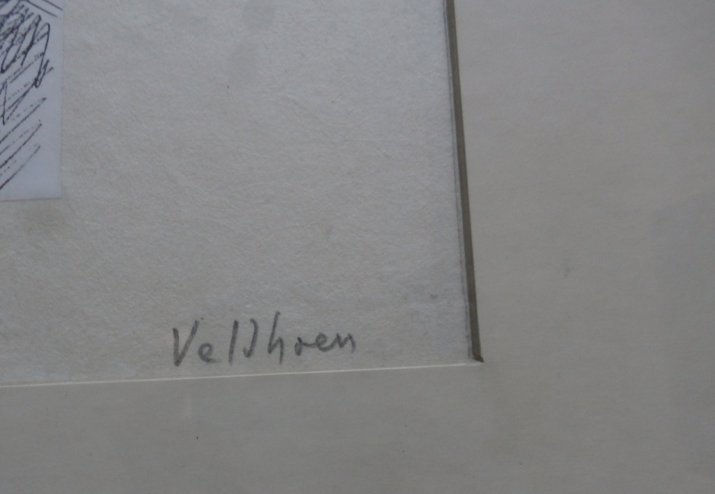 Aat Veldhoen, grote tekening kopen? Bied vanaf 125!