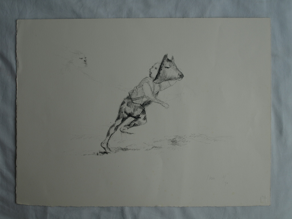 Han Mes : Litho – Voortvluchtend – Gesigneerd – ca 1965 – Prent 190 kopen? Bied vanaf 1!