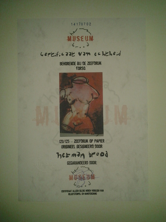 Herman Brood - Torso rood op papier  kopen? Bied vanaf 500!