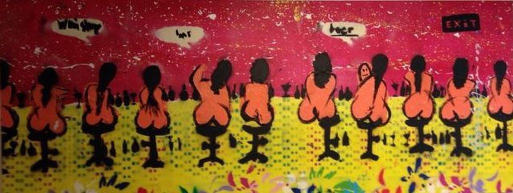 Espen Greger Hagen groot schilderij, TOPWERK verkocht voor € 400!