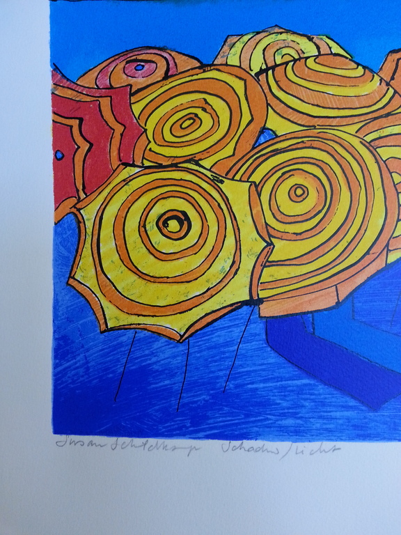 Susan Schildkamp: zeefdruk, titel: " schaduw / licht " kopen? Bied vanaf 20!