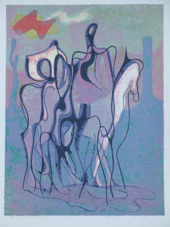 Harry van Kruiningen, Ruiters, Kleurenlitho verkocht voor € 75!