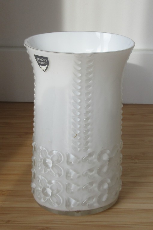 Orrefors - Witte Flora vaas ontwerp Olle Alberius kopen? Bied vanaf 10!