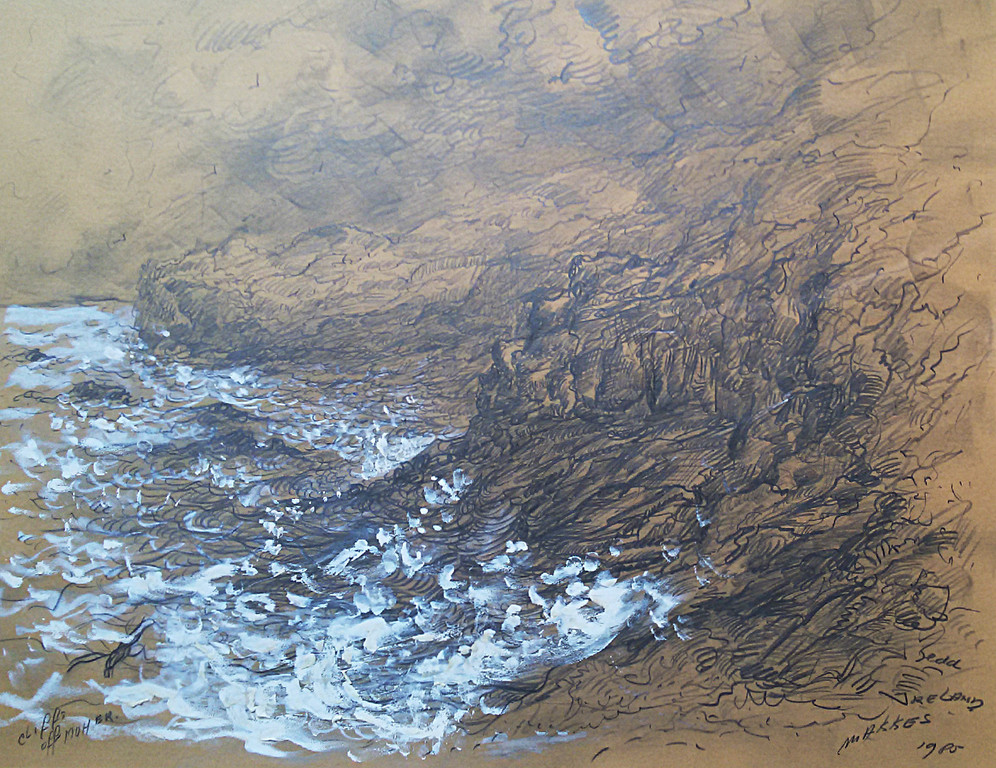 Jan Makkes - Cliffs of Moher, gemengde techniek (ingelijst) kopen? Bied vanaf 1!