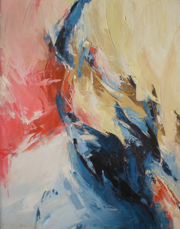 Nel Star Busmann: Abstract, olieverf op doek (ingelijst) kopen? Bied vanaf 340!