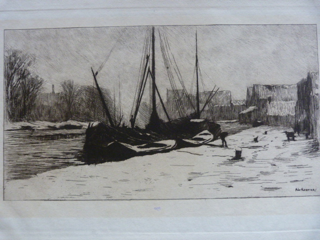 Anton L. Koster  -  twee etsen. kopen? Bied vanaf 1!