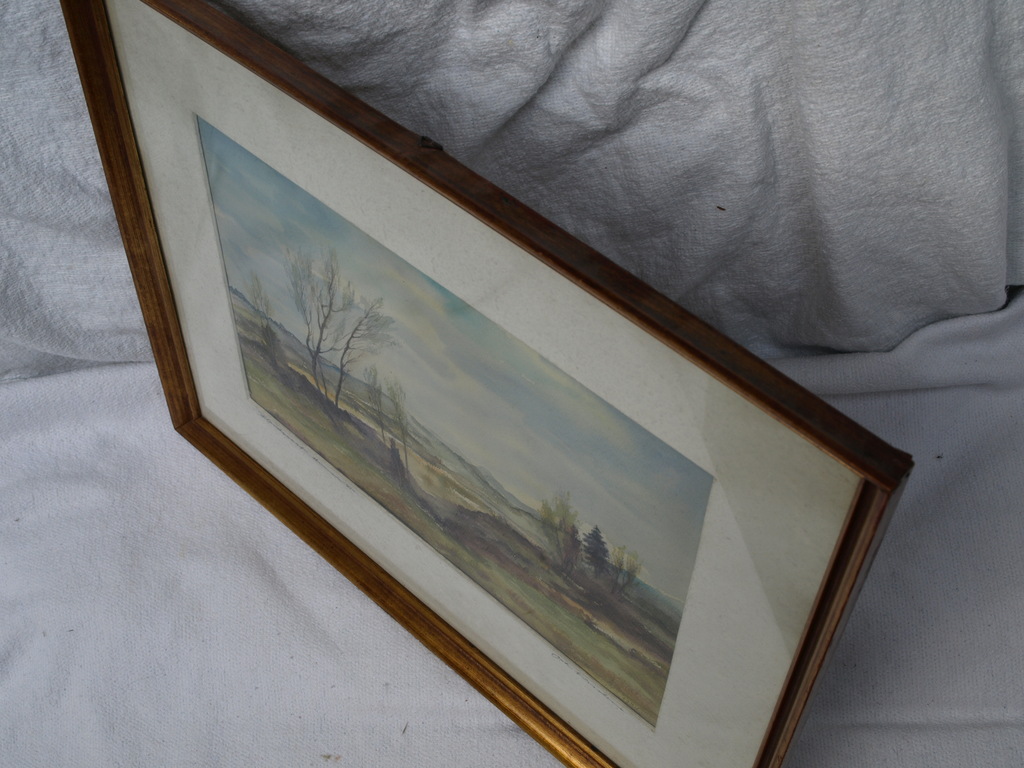 JOHN VISSCHER – Aquarel  – Zandvoort duinen  - Gesigneerd & ingelijst - 1951  kopen? Bied vanaf 1!