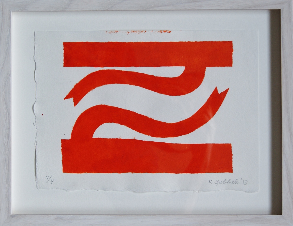 Klaas Gubbels sjabloondruk uit 2013. verkocht voor € 425!