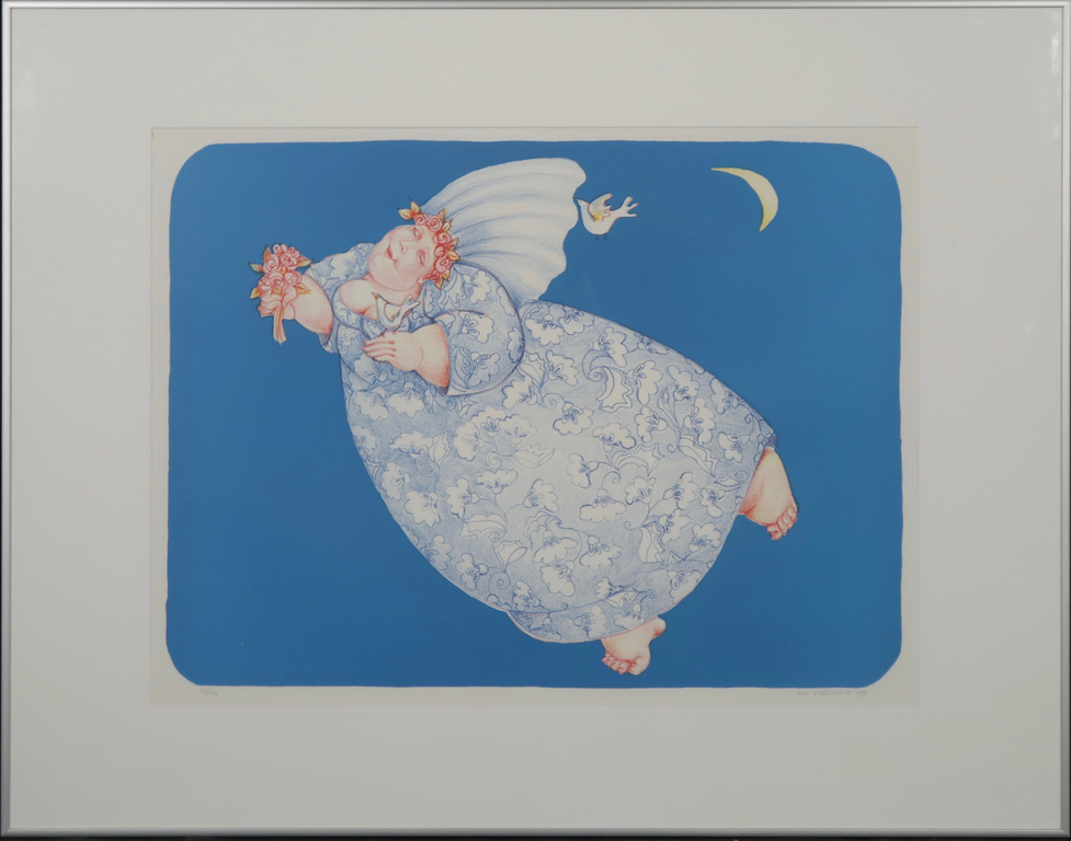 Ada Breedveld: Litho, De nachtbruid - Ingelijst verkocht voor € 35!