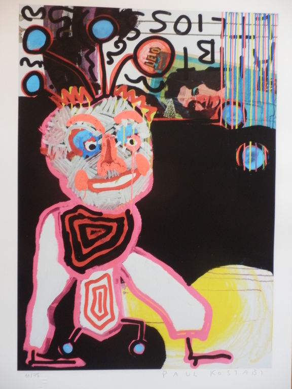 PAUL KOSTABI Giclee HEADING TO MIAMI Handgesigneerd verkocht voor € 65!