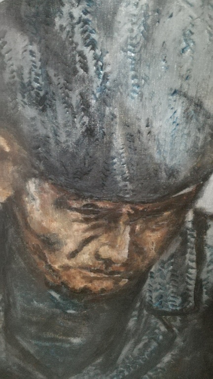 Van Rintel Theo (°1936), Olieverf op doek achter glas (Groot!), Boer kopen? Bied vanaf 100!