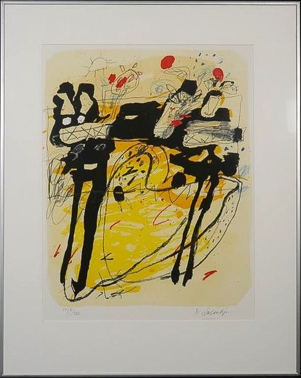 kees Salentijn: Zeefdruk, Sobre la mesa - Ingelijst kopen? Bied vanaf 20!