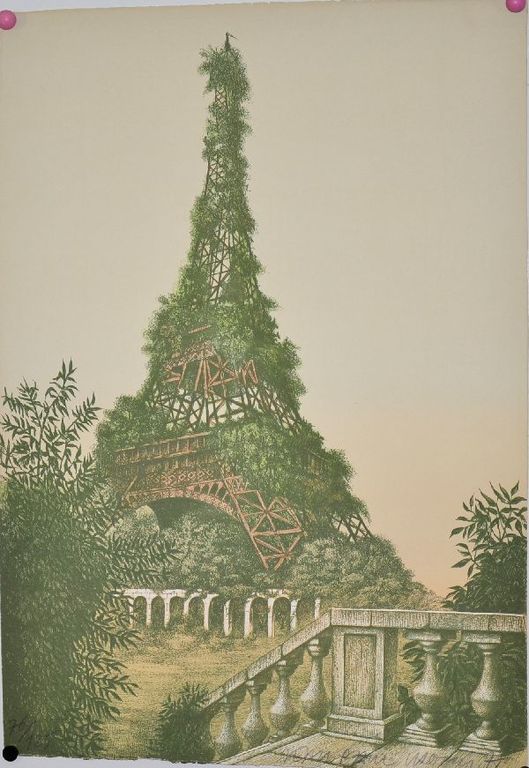 Jean-Paul Vroom: Eiffeltoren, lithografie verkocht voor € 50!