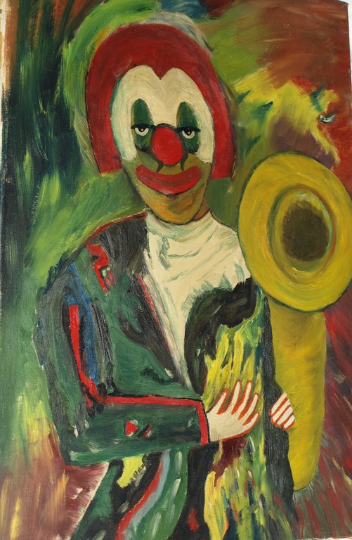 Onduidelijke signatuur : Olieverf op canvas – Clown – ca 1970 kopen? Bied vanaf 1!