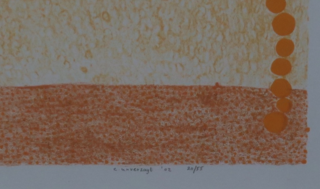 Carin Unverzagt: Zeefdruk, Tranen -Ingelijst kopen? Bied vanaf 35!