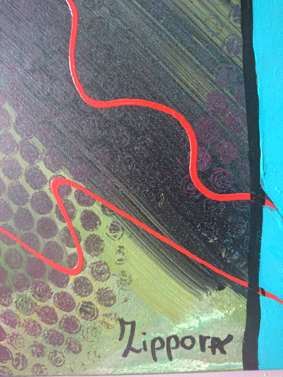 Zippora Meijer  Cat  acryl op 3D doek 50/50 cm kopen? Bied vanaf 25!