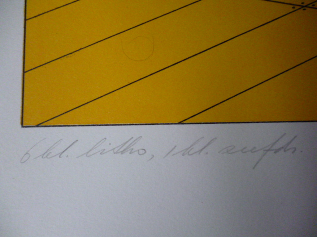 Marinus Fuit - litho/zeefdruk -  Blauw-witte ballonnen tegen plankier kopen? Bied vanaf 90!