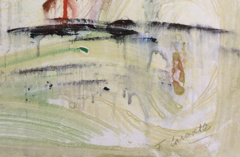 Onbekende kunstenaar - Twee kraanvogels - aquarel, gesigneerd kopen? Bied vanaf 1!