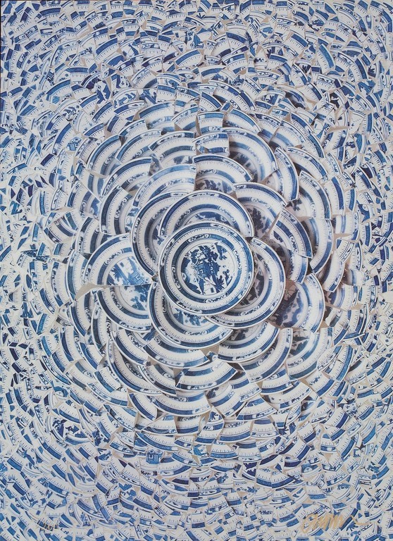 Arman: Fotolitho op zilverprint papier, Fragments de Chine (Groot) verkocht voor € 160!