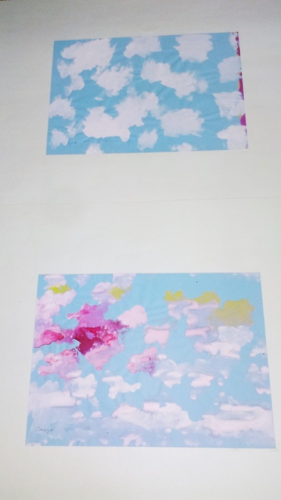 gesigneerd onbekend: twee luik verf op papier kopen? Bied vanaf 1!