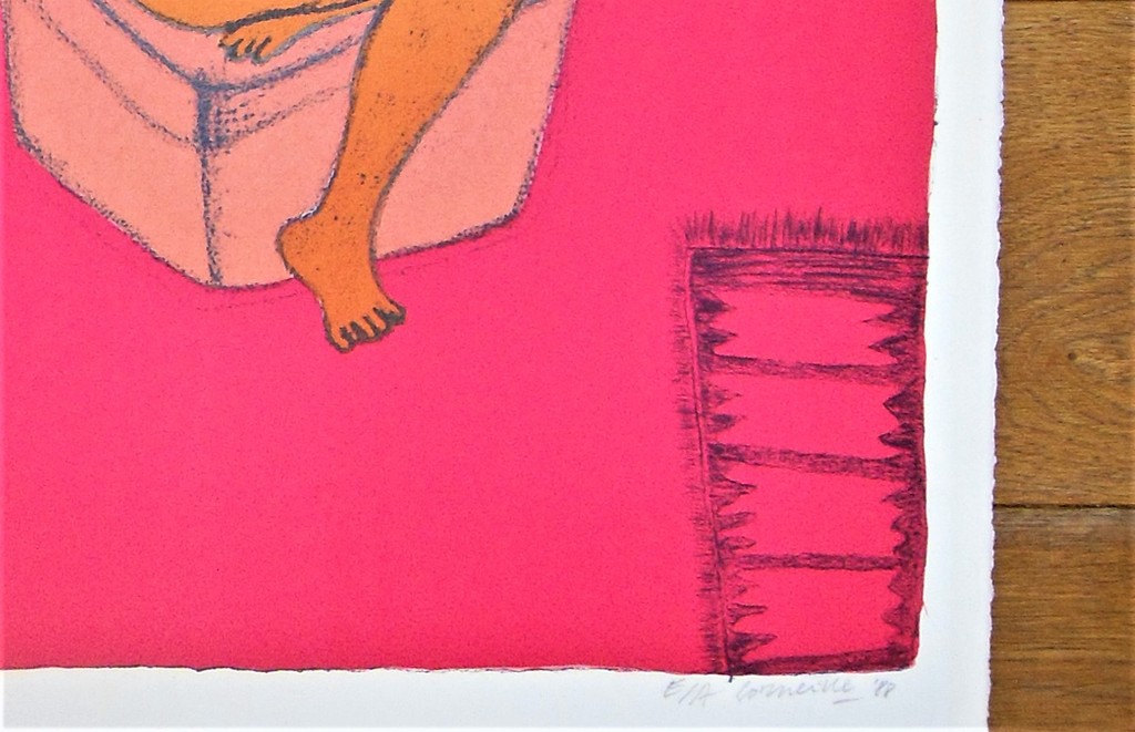 Corneille : naakt in roze (schitterende kleurenlithografie) kopen? Bied vanaf 1!